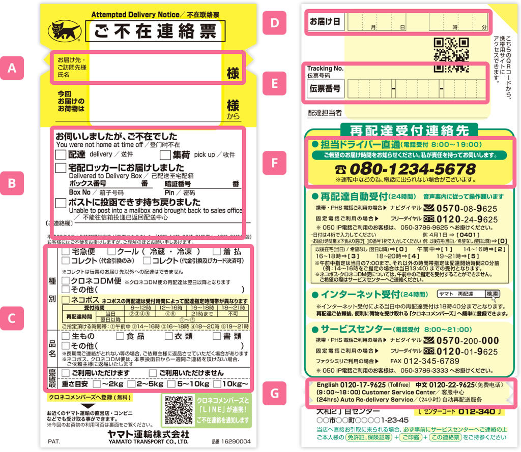 不在票を確認して、宅配便の再配達を依頼する方法 | Living in JAPAN